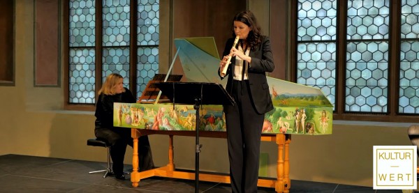 Dorothee Oberlinger und Olga Watts Klosterkonzert 03.10.2021 Frankfurt